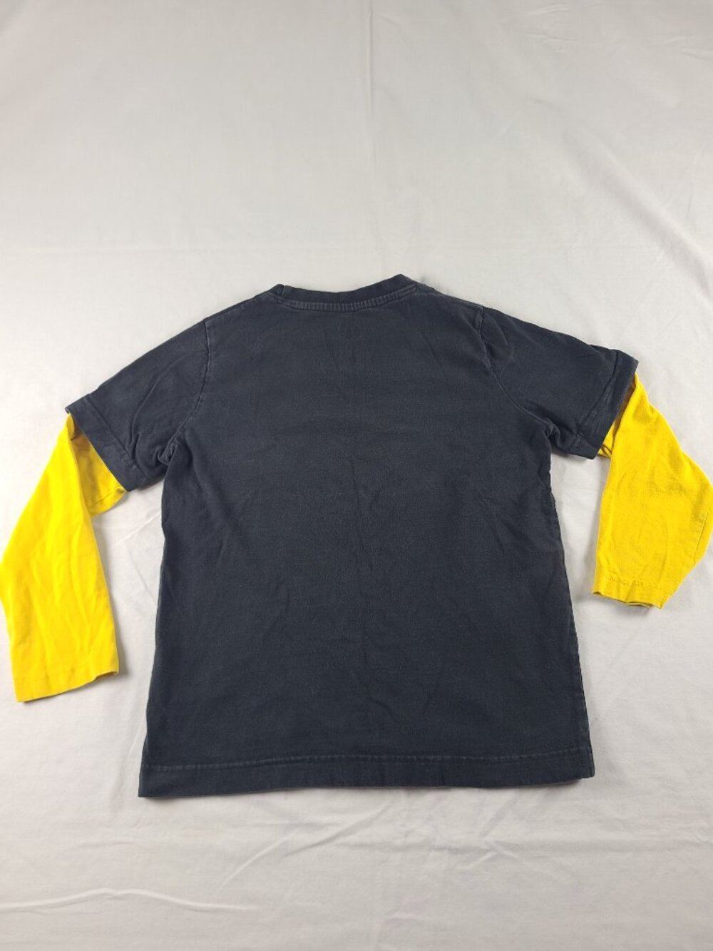 Caterpillar Long Sleeve Shirt Boys 8 Black & Yellow - Picture 2 of 11